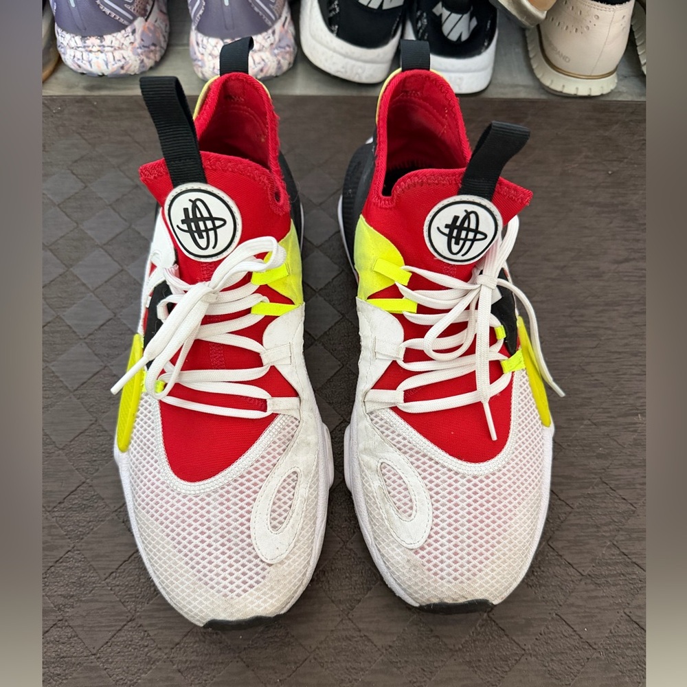Nike Men’s Athletic Shoes Red White Neon Yellow